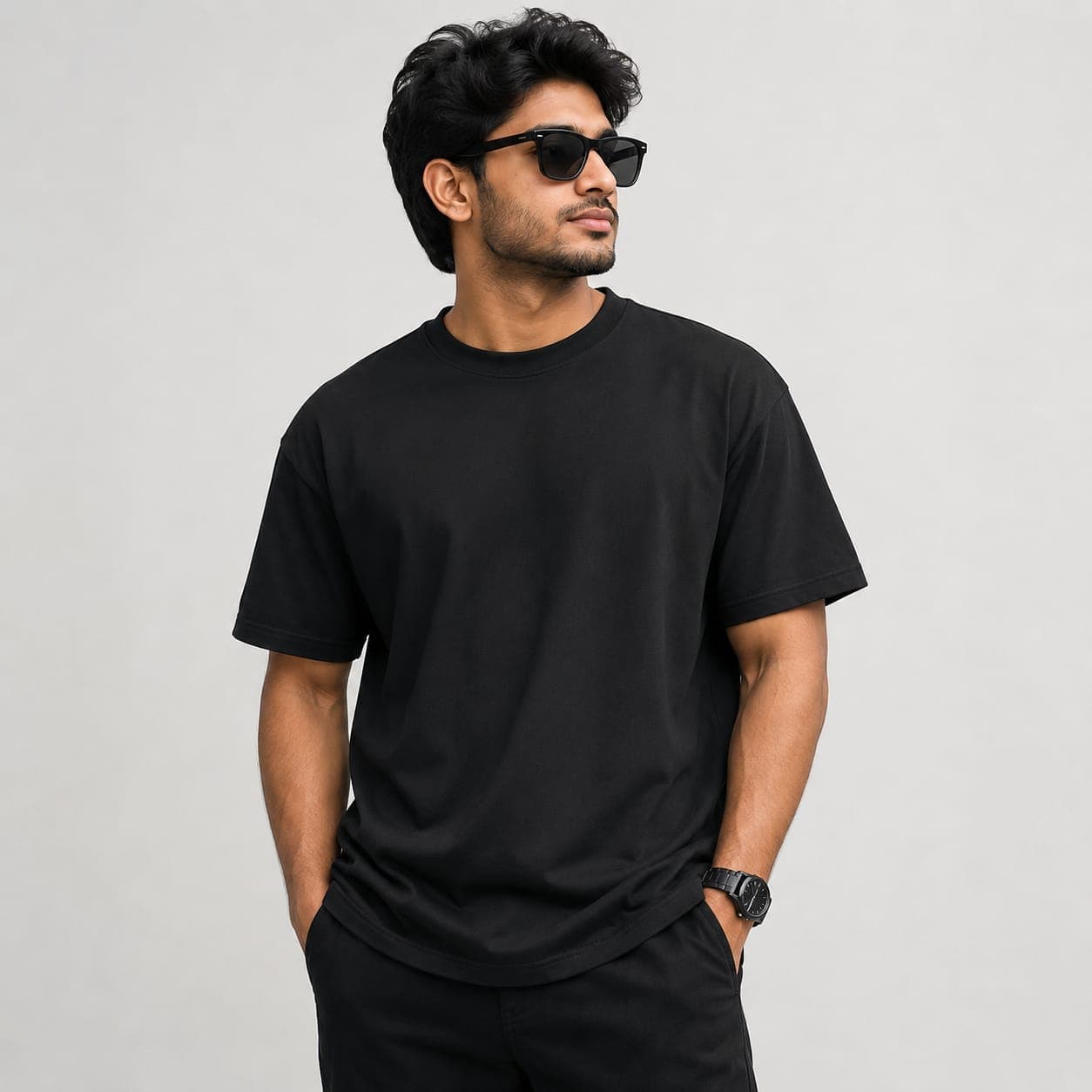 OVER-SIZED PLAIN T-SHIRT